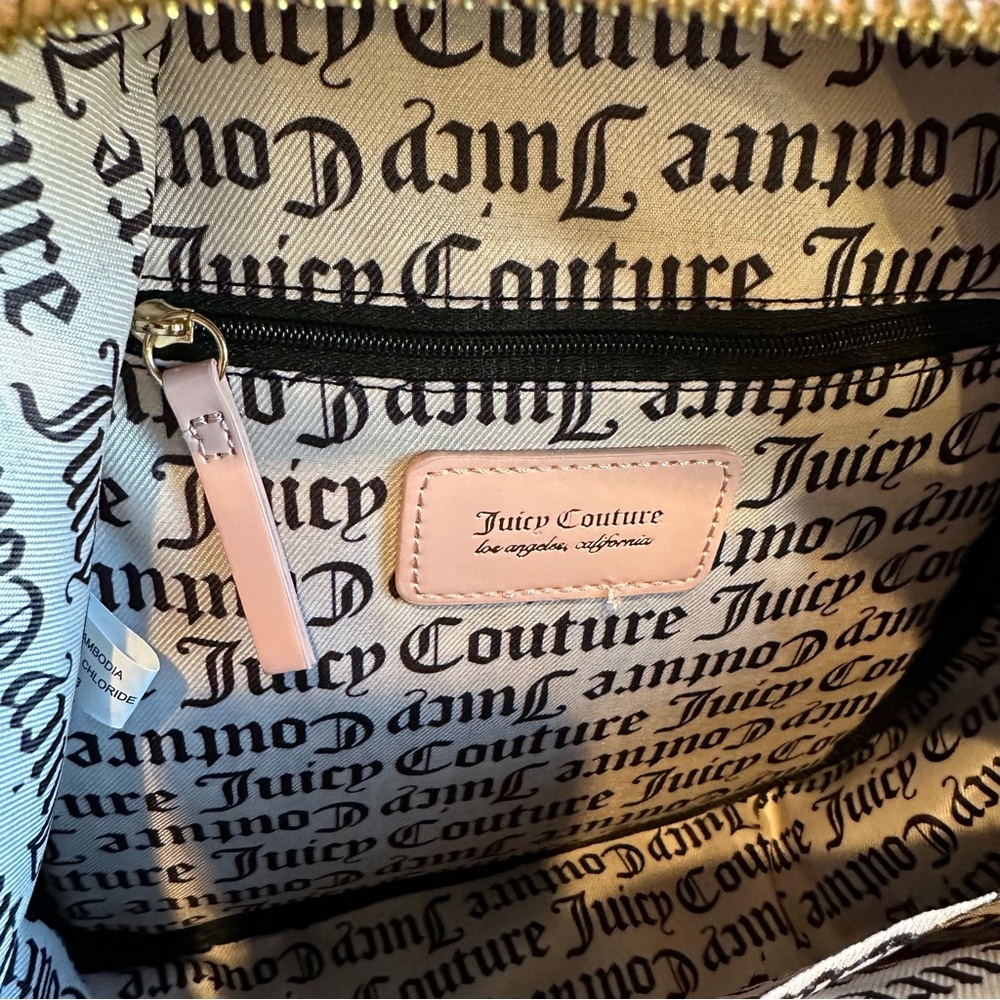 Juicy Couture Rosie Mini Backpack Pink Diamond NWT Gold CZ Bracelets Purse Charm - Picture 5 of 13